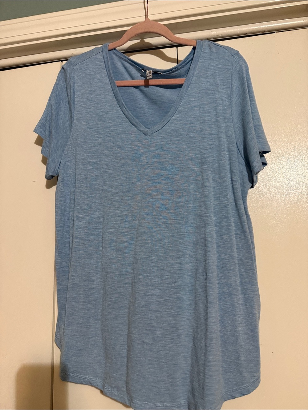 Jessica Simpson Light Blue V-Neck Short Sleeve Tee